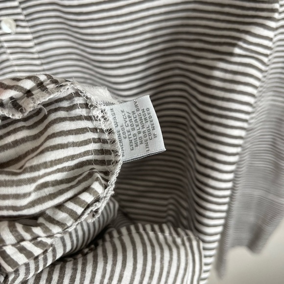 SeeDesign Women's Striped Gray and White Dress Long Sleeve Summer Cotton Size L - Picture 16 of 16